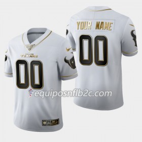 Camiseta Hombre NFL Houston Texans Personalizar Nike Blanco Golden Edition 100th